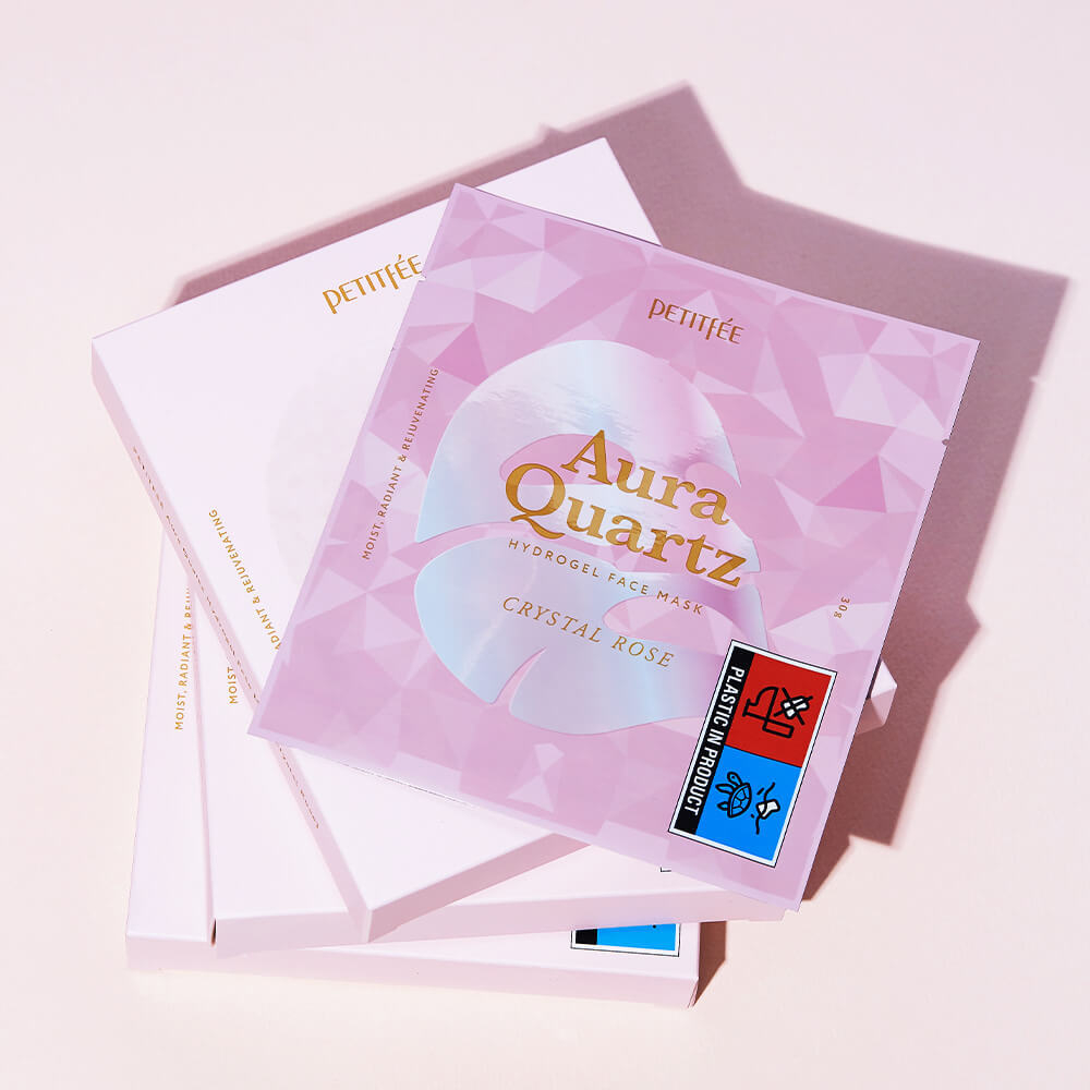 Petitfee Aura Quartz Hydrogel Face Mask гидрогелевая маска с жемчужной пудрой для выравнивания тона