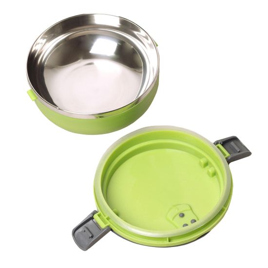 Ланч бокс 700 мл. круглый Kamille КМ-2105 (пластик, нержавеющая сталь)