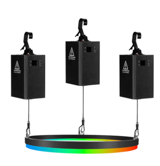 Кинетическое Led кольцо, на 3-х лебедках
