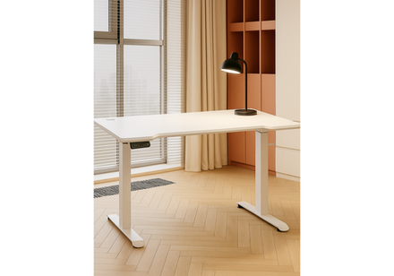 Компьютерный стол Woodville Маркос с механизмом подъема 120х75х75 белый, шагрень белая