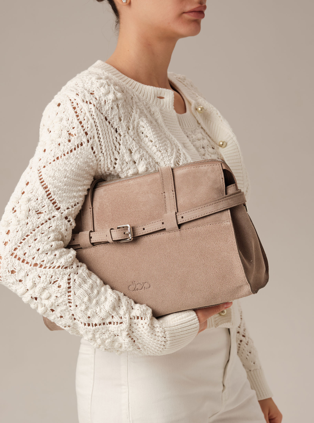 Замшевая сумка DBR Rumi mini 31400 ваниль