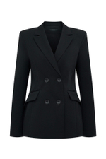 Жакет с объёмными плечами