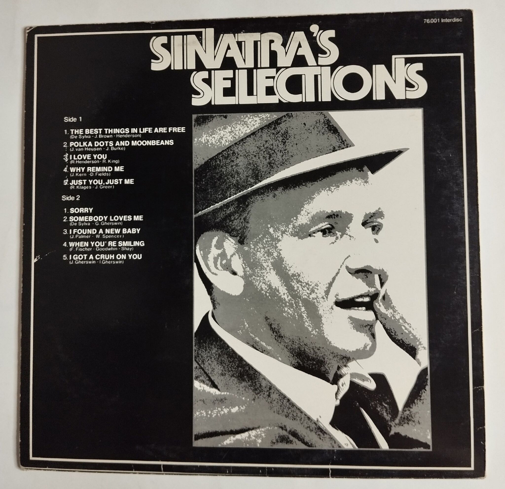 Винтажная виниловая пластинка LP Frank Sinatra Selections (Belgium 1976)
