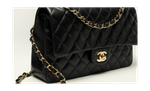 Сумка CHANEL Classic 11.12 из кожи ягнёнка с золотистой фурнитурой,черная