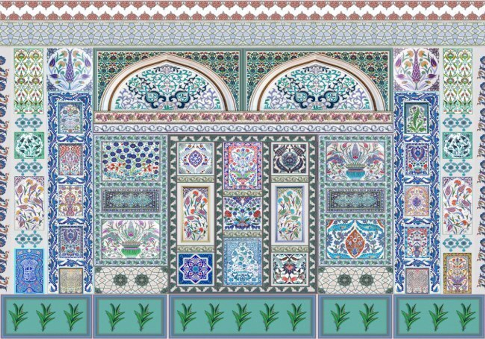 Дизайнерские обои-панно. Коллекция: Ornamentо, Арт.: СК-001-02. Размер: 260 х 370 см.