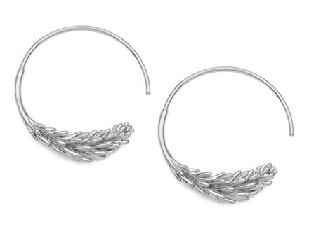 Серьги-кольца "Колос. Завиток" 26мм