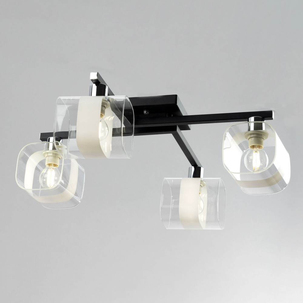 Citilux Вирта CL139145 Люстра потолочная Чёрная Матовая