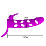 Насадка с закрытой головкой и виброэлементом для клиторального массажа (Цвет: лиловый)