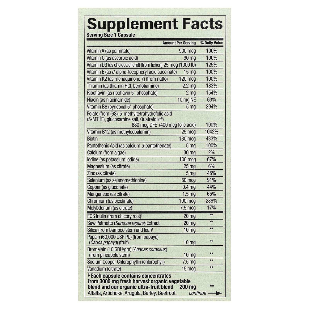 Natural Factors, Whole Earth & Sea®, мультивитамины для мужчин старше 50 лет, 60 вегетарианских капсул