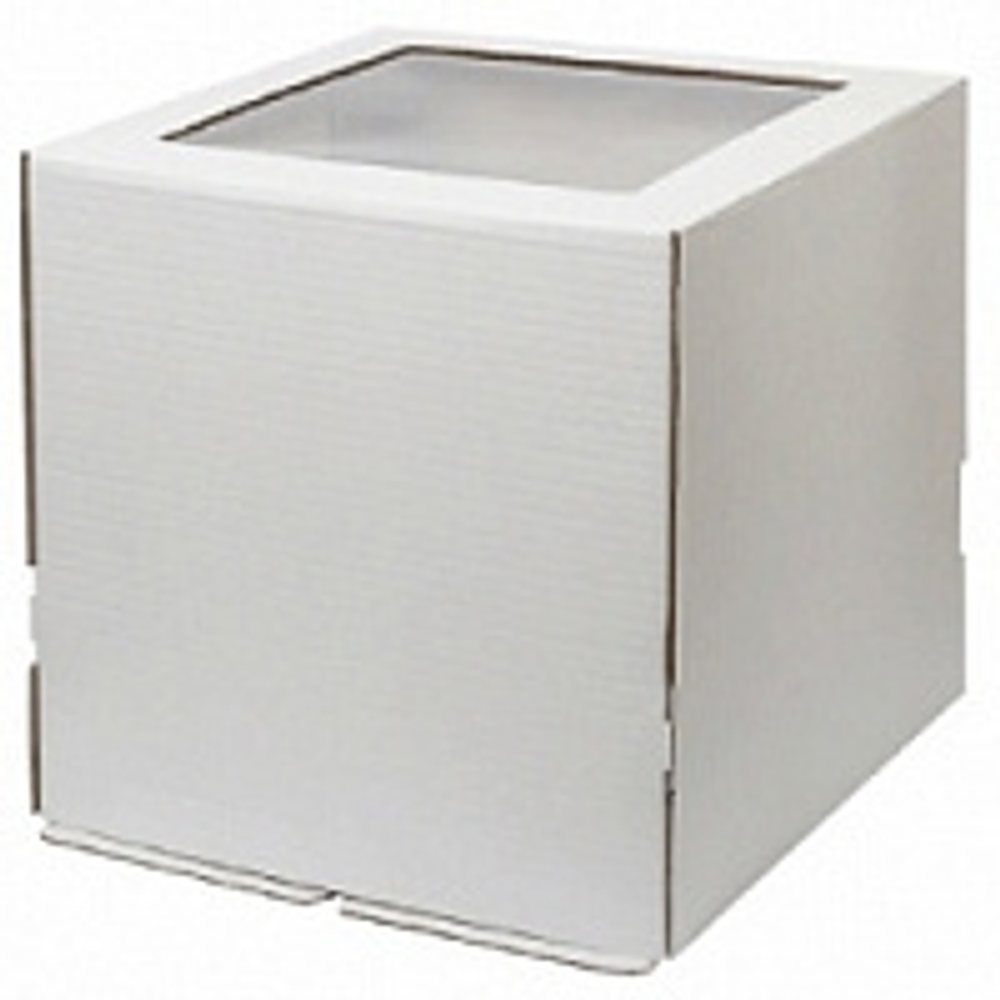 Коробка 26*26*30см с ОКНОМ МИКРОГОФРОКАРТОН