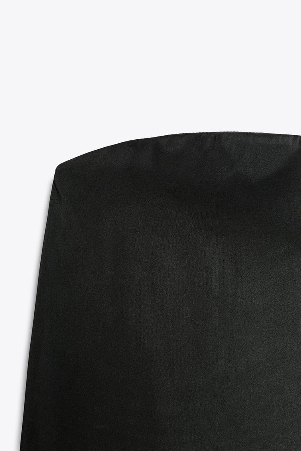 ZARA АТЛАСНЫЙ ТОП БЕЗ БРЕТЕЛЕЙ, ЧЕРНЫЙ