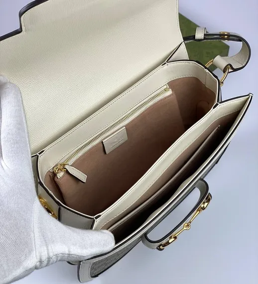 Сумка Gucci 1955 Horsebit белый
