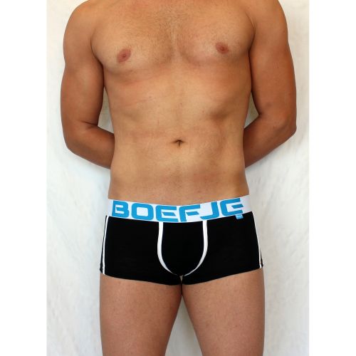 Мужские трусы боксеры черные с красной вставкой Boefje