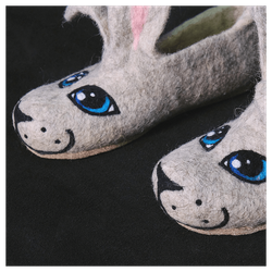 Валяные тапочки «Крольчули»