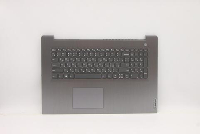 Верхняя панель с клавиатурой (топкейс) для ноутбука Lenovo 3-17ITL6 (W/O FingerPrint) серая , раскладка - русская(5CB1B97567)