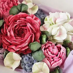 Зефир в коробке «Пионы и Розы» / 23*16 см