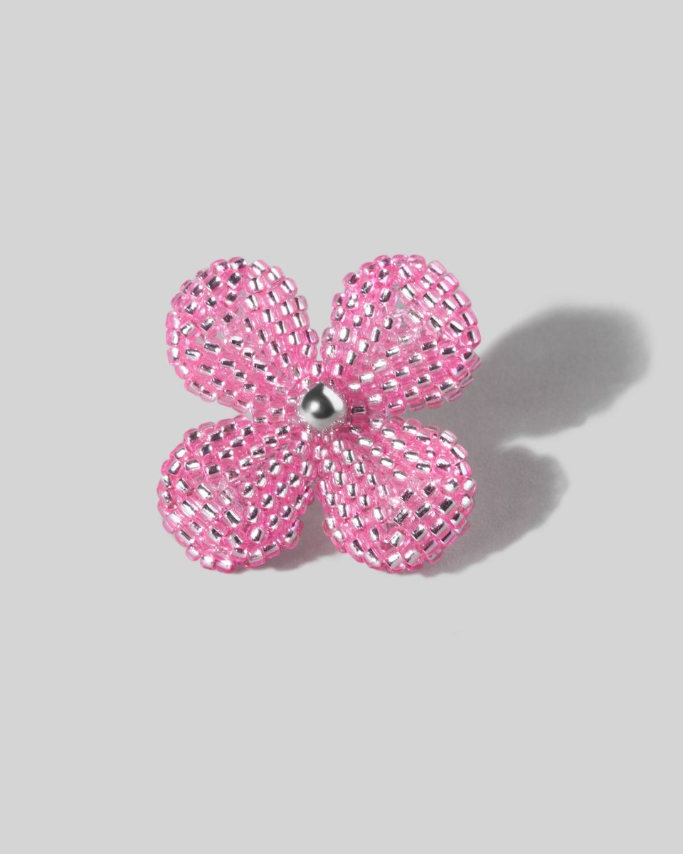 Пуссета Beaded Flower Pink