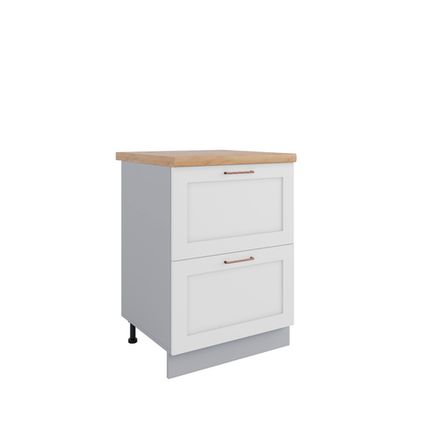 Кухня Модуль СКБ 600 Квадро Белый кожа