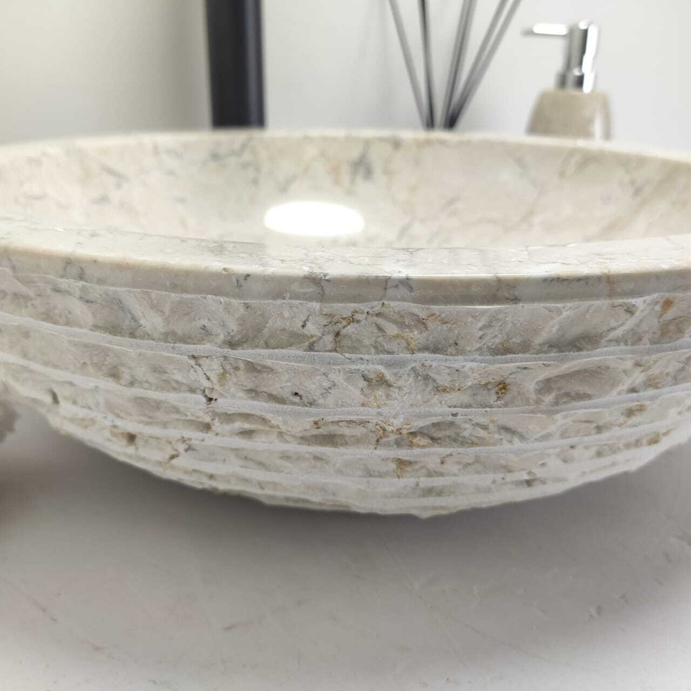 Раковина из мрамора Bowl Cream Marmo Small BM-60579 40*40*12