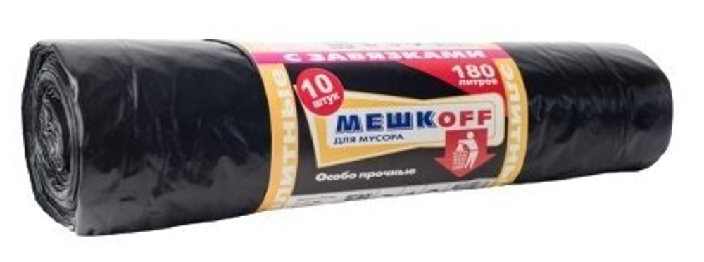 МЕШКОFF Мешки для мусора 180л*10шт Строитель рулон