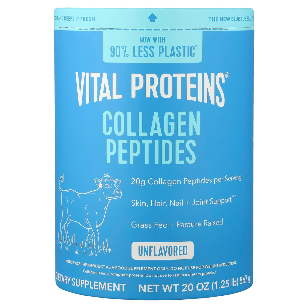 Vital Proteins, пептиды коллагена, без вкусовых добавок, 567 г (1,25 фунта)