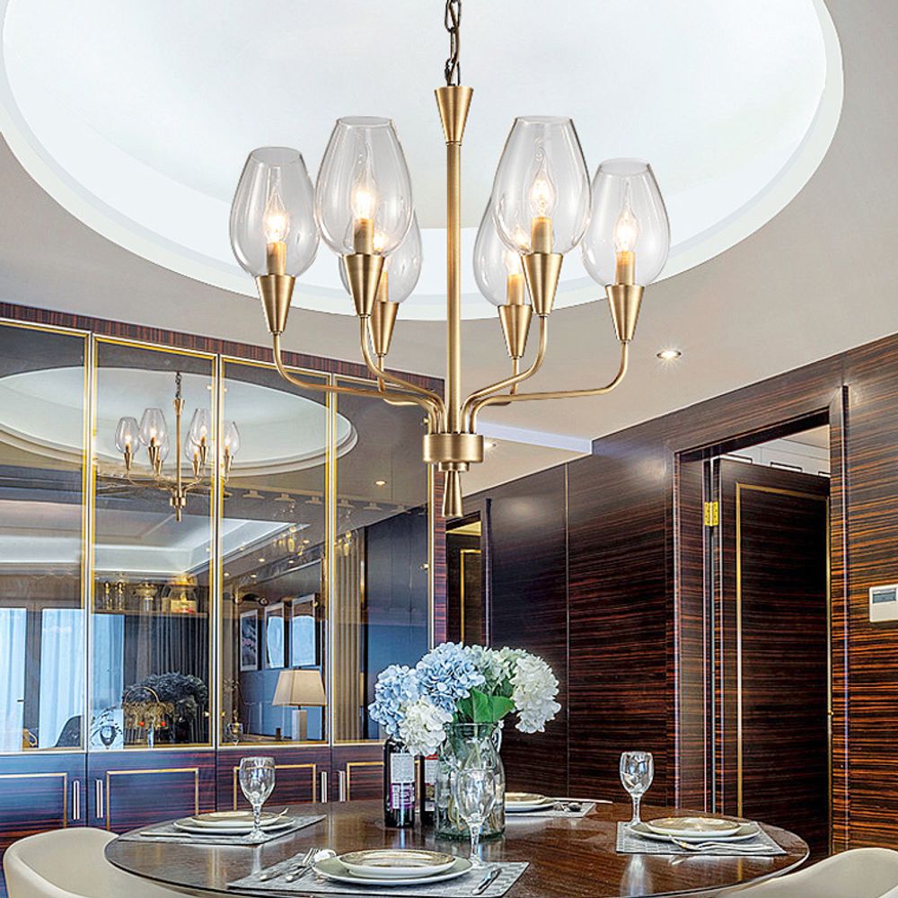 Подвесная Дизайнерская Люстра Viola 6 Прозрачный By Imperiumloft