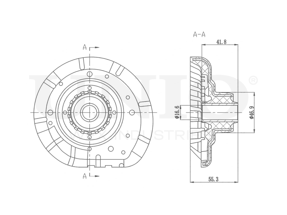 Опора амортизатора передняя UNIO RMP-13119