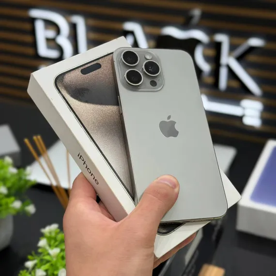 Б/У Телефон Apple iPhone 15 Pro Max 256Gb Natural Titanium 88% (K42DR4JLVF)