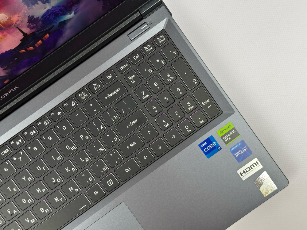 Игровой ноутбук Colorful P15 Intel Core i7-13650HX / RTX 4070 8GB / 16GB / 1TB / 2.5K / 165Hz / Win11 RU / Русско-Английская клавиатура