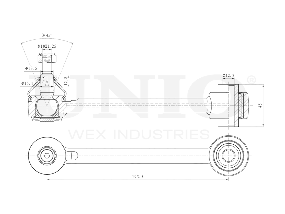 Рычаг подвески поперечный задний нижний UNIO SSP-40170