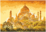 "Закат над Тадж-Махал"-1796 канва с рисунком