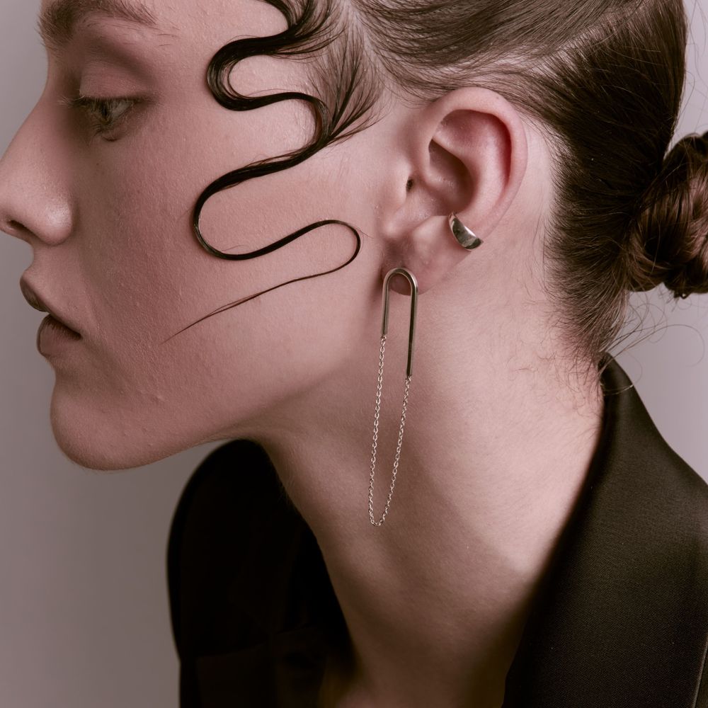 Серьги Catena с цепочкой