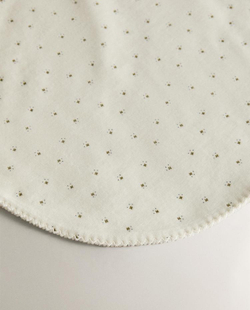 ZARA HOME ДЕТСКИЙ ПЛЕД С ПРИНТОМ, ЭКРЮ