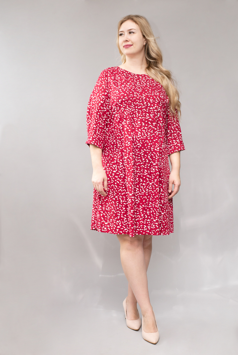 Платье женское 3632ЛП, красный #40К053632ЛП