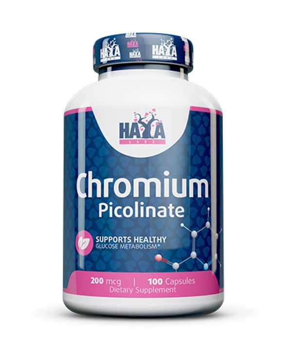 Пиколинат хрома, Chromium Picolinate, Haya Labs, 100 капсул