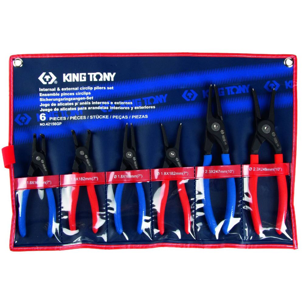KING TONY (42156GP) Набор съемников стопорных колец, 6 предметов