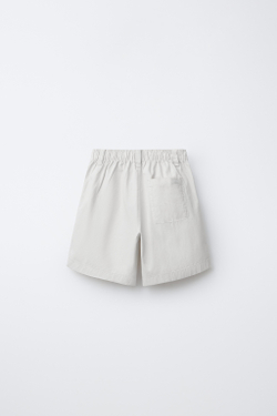 ZARA ШОРТЫ BALLOON С ЭЛАСТИЧНЫМ ПОЯСОМ, ЭКРЮ
