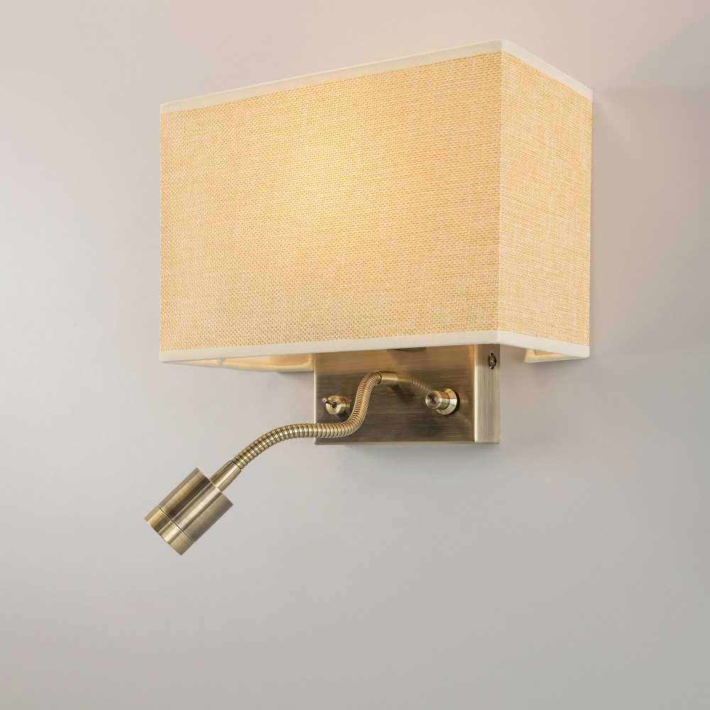 Citilux Декарт CL704303 Бра с бежевым абажуром и диммером