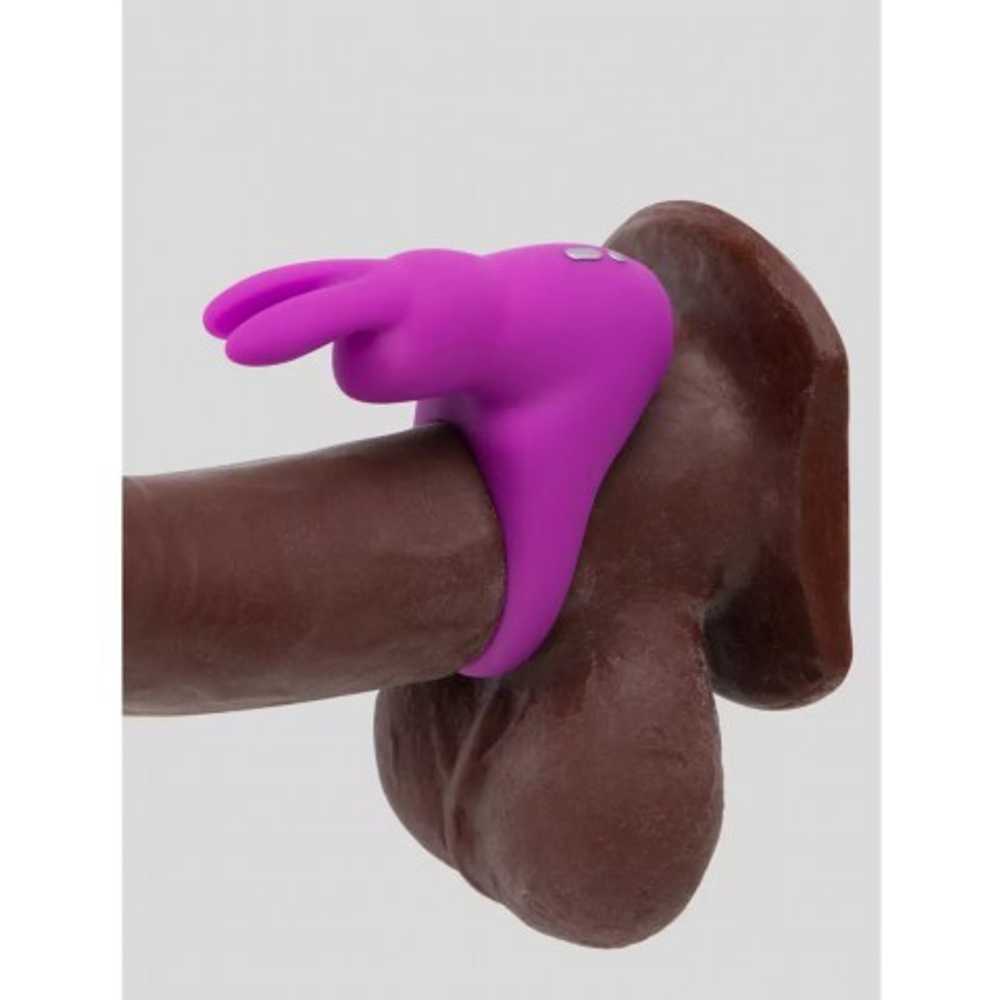 Эрекционное кольцо Happy Rabbit с вибрацией, фиолетовое, кейс в комплекте