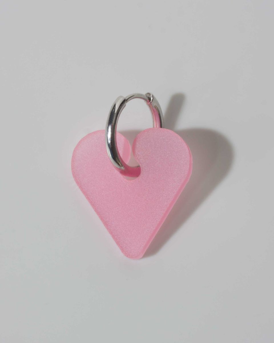 Моносерьга Pink Heart