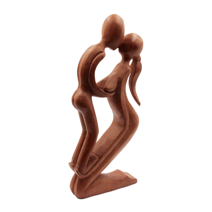 Статуэтка абстракция Влюбленные, дерево 30 см