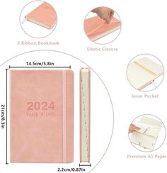 Gündəlik/Ajanda/Ежедневник/Diary Annual Planner 2024 blue