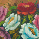 Натюрморт с цветами и фруктами