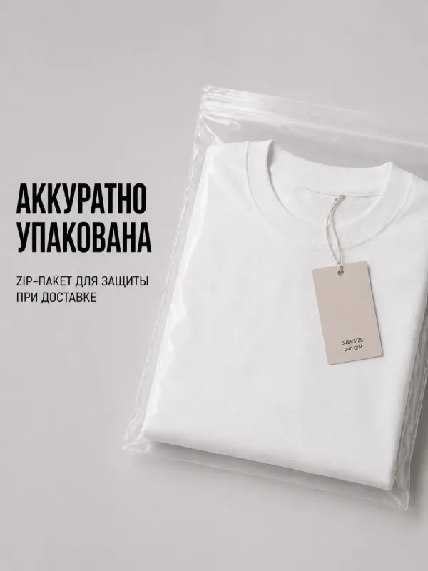 Футболка белая оверсайз