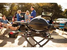 Портативный газовый гриль Weber Q 1200 с тележкой, 1 горелка, чёрный