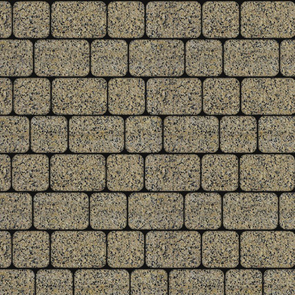 Тротуарная плитка КЛАССИКО - Гранит+ Желтый с черным, комплект из 2 видов плит