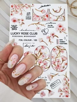 Lucky Rose Слайдеры наклейки для ногтей Foil 183