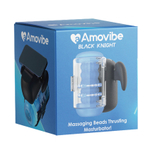 Автоматический мастурбатор с массажем бусинами Amovibe Black Knight Massaging Beads Thrusting Masturbator