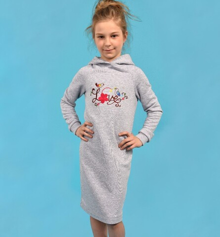 Детское платье с капюшоном 5-8 лет