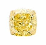 Лабораторно-выращенный бриллиант кушон 6.27 х 6.24 х 4.32 мм Fancy INTENSE YELLOW/VVS2 1.66 ct
